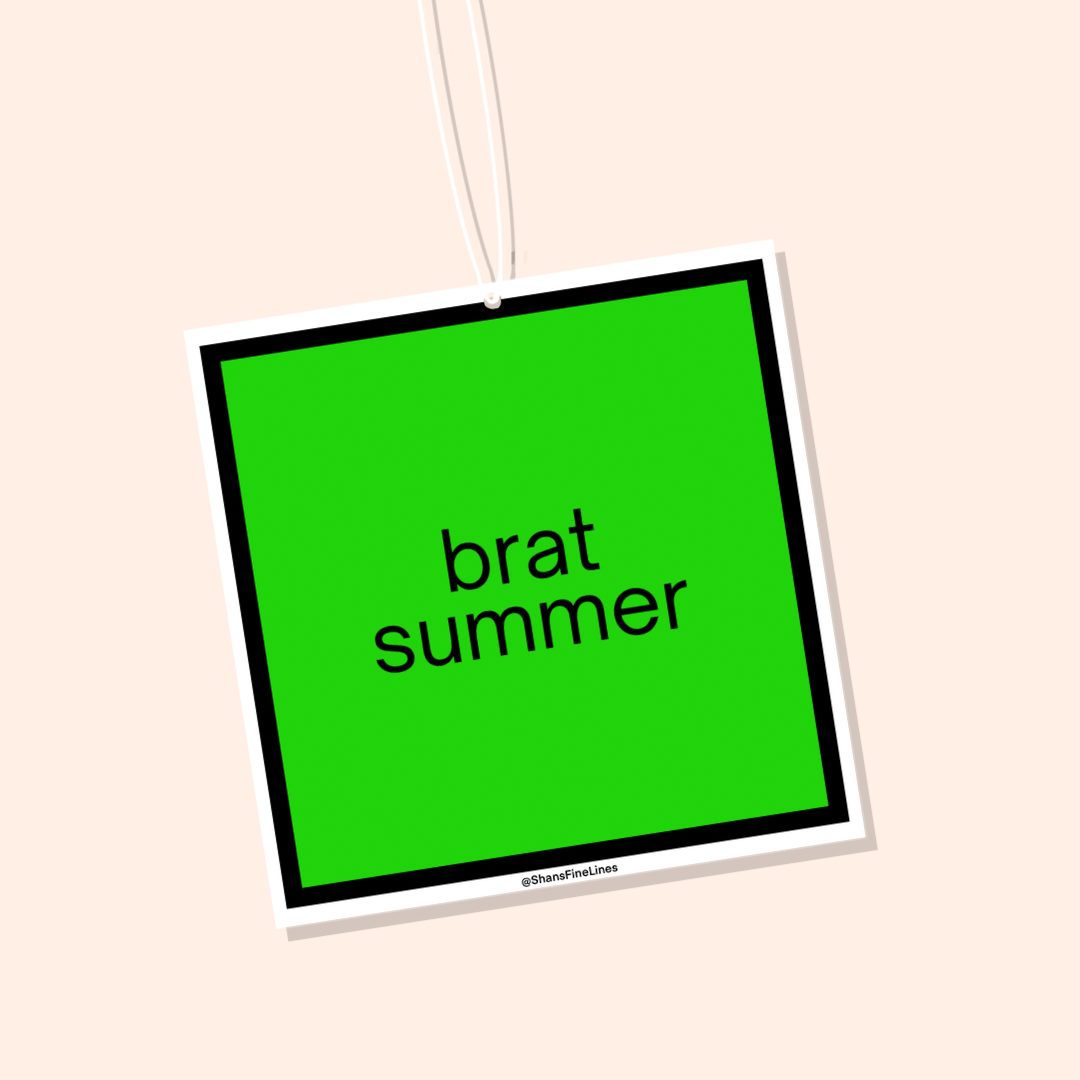 Brat Summer Inspired Car Freshiee