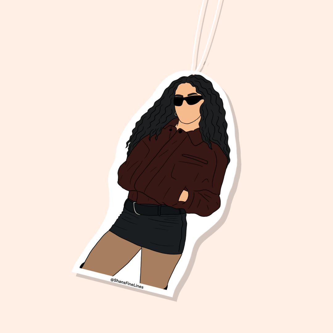 Charli Inspired Illustration Car Freshiee