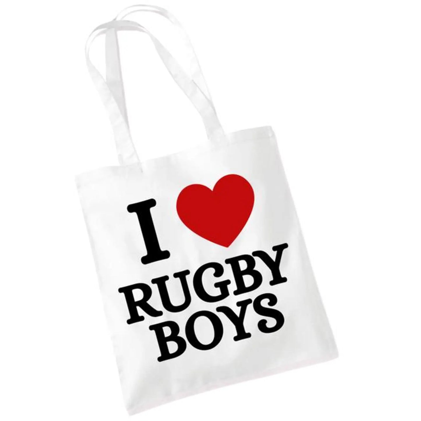 I ❤️ Rugby Boys Tote Bag