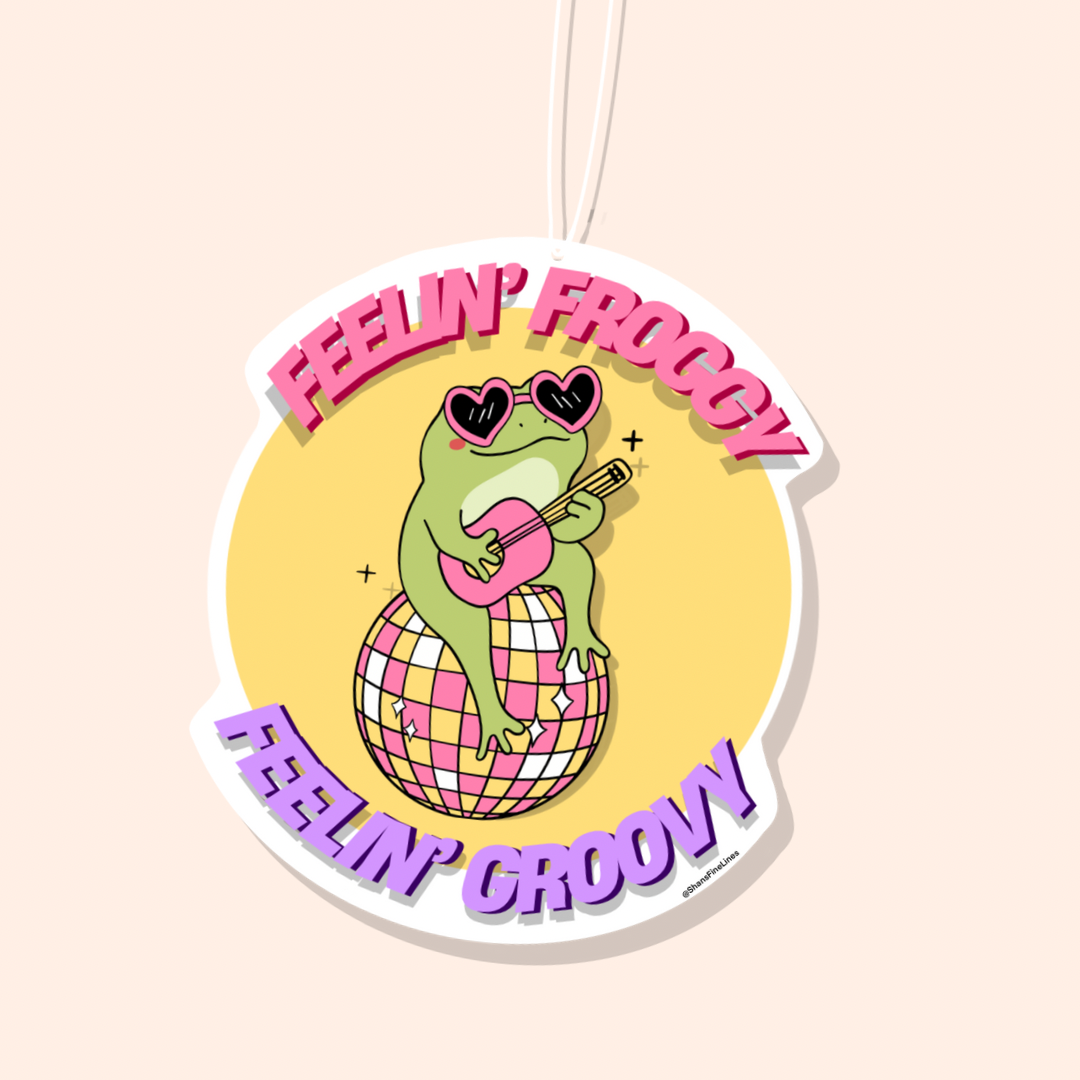 Feelin’ Froggy Feelin’ Groovy Frog Car Freshiee