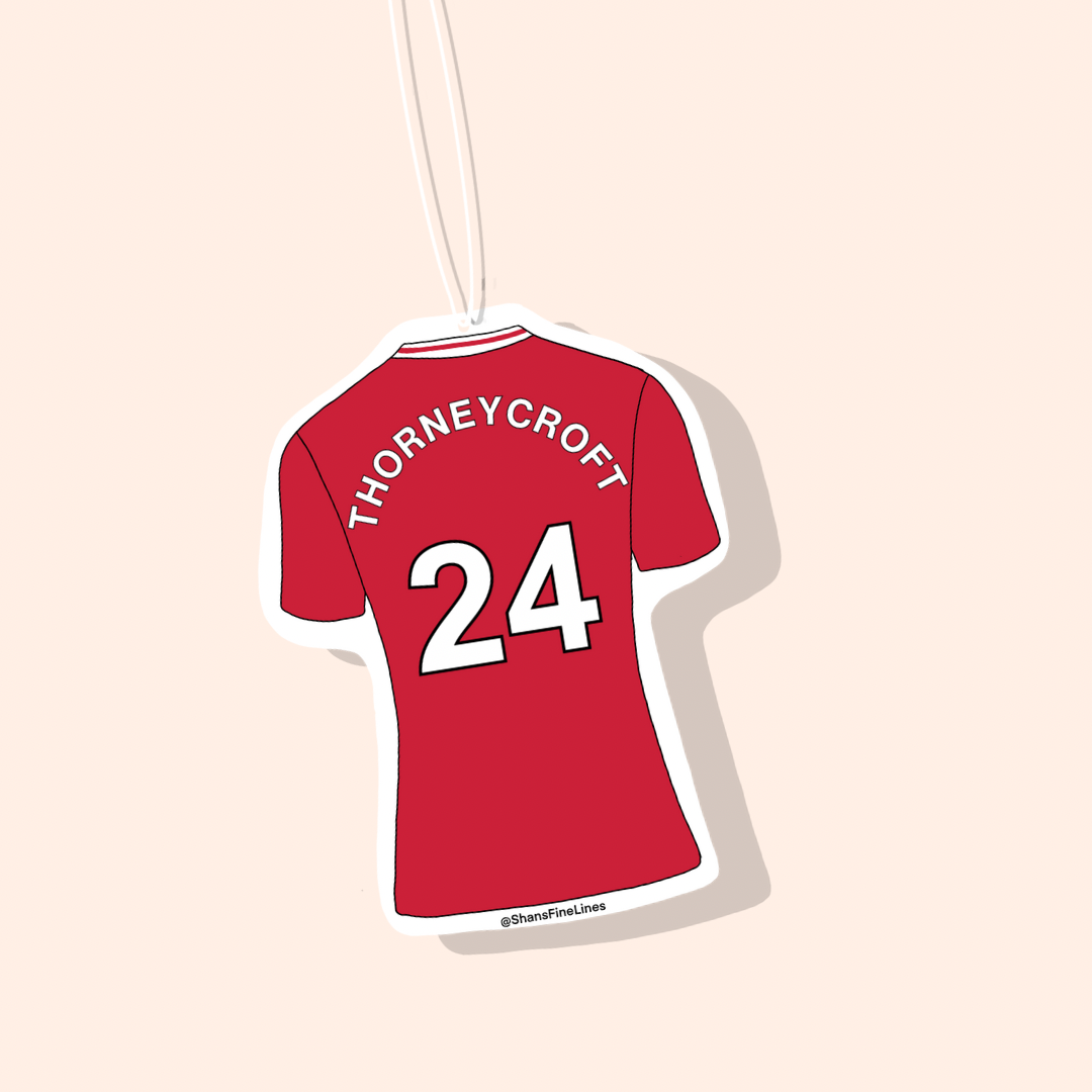 Manchester United Home Football Shirt Car Freshiee