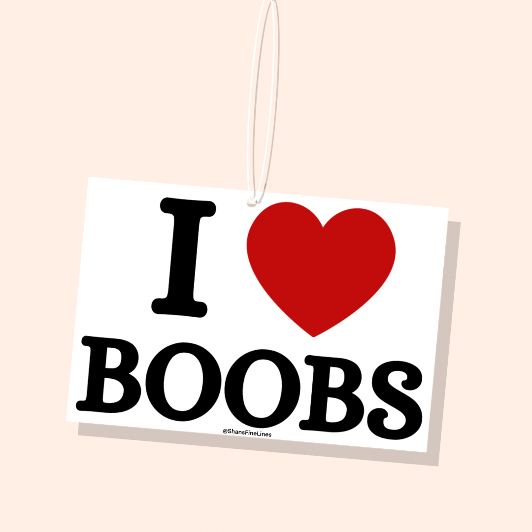 I ❤️ Boobs Car Freshiee
