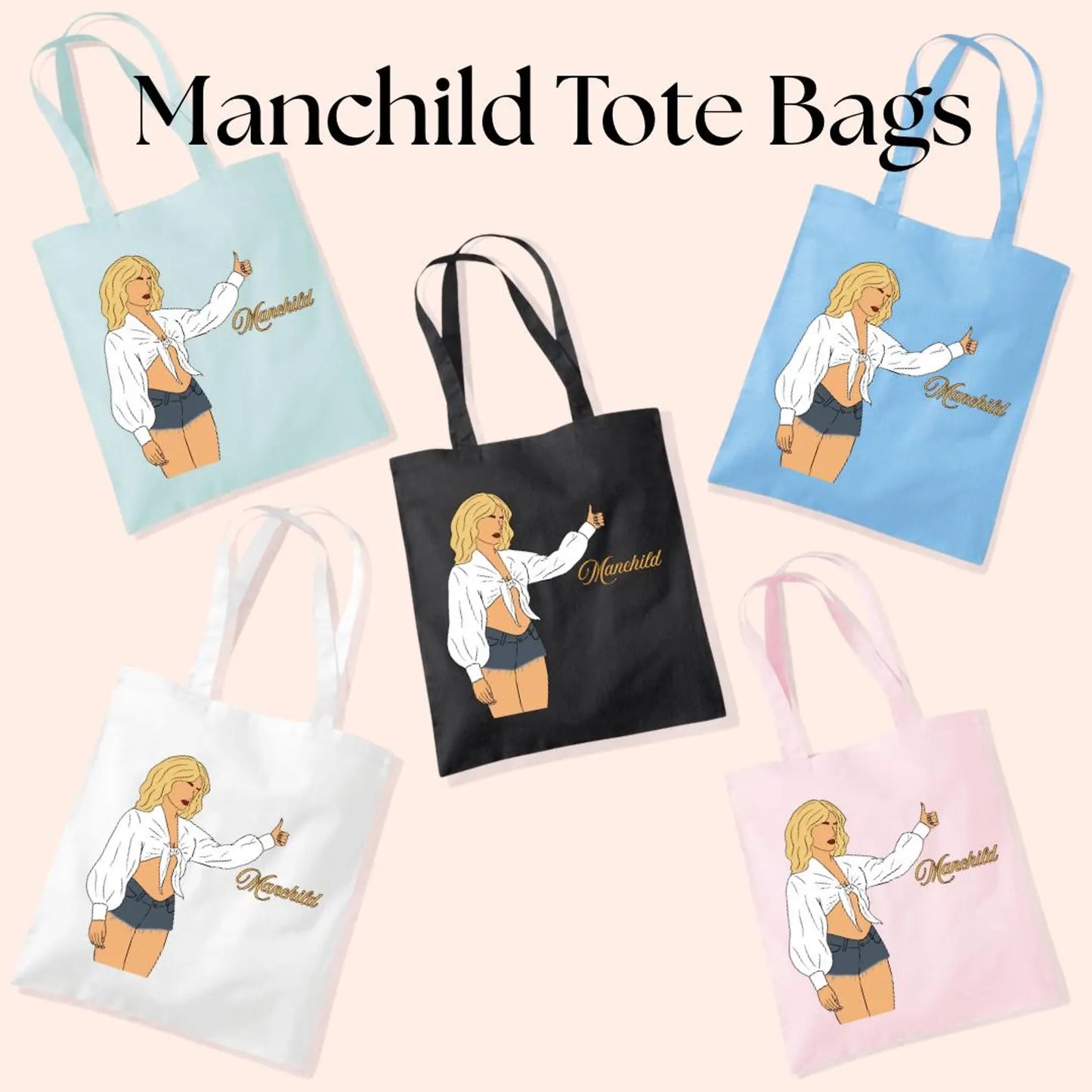 Manchild Tote Bag
