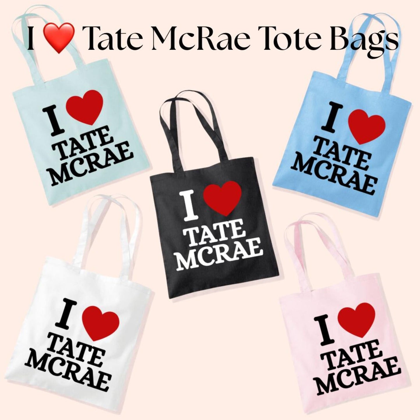 I ❤️ Tate McRae Tote Bag