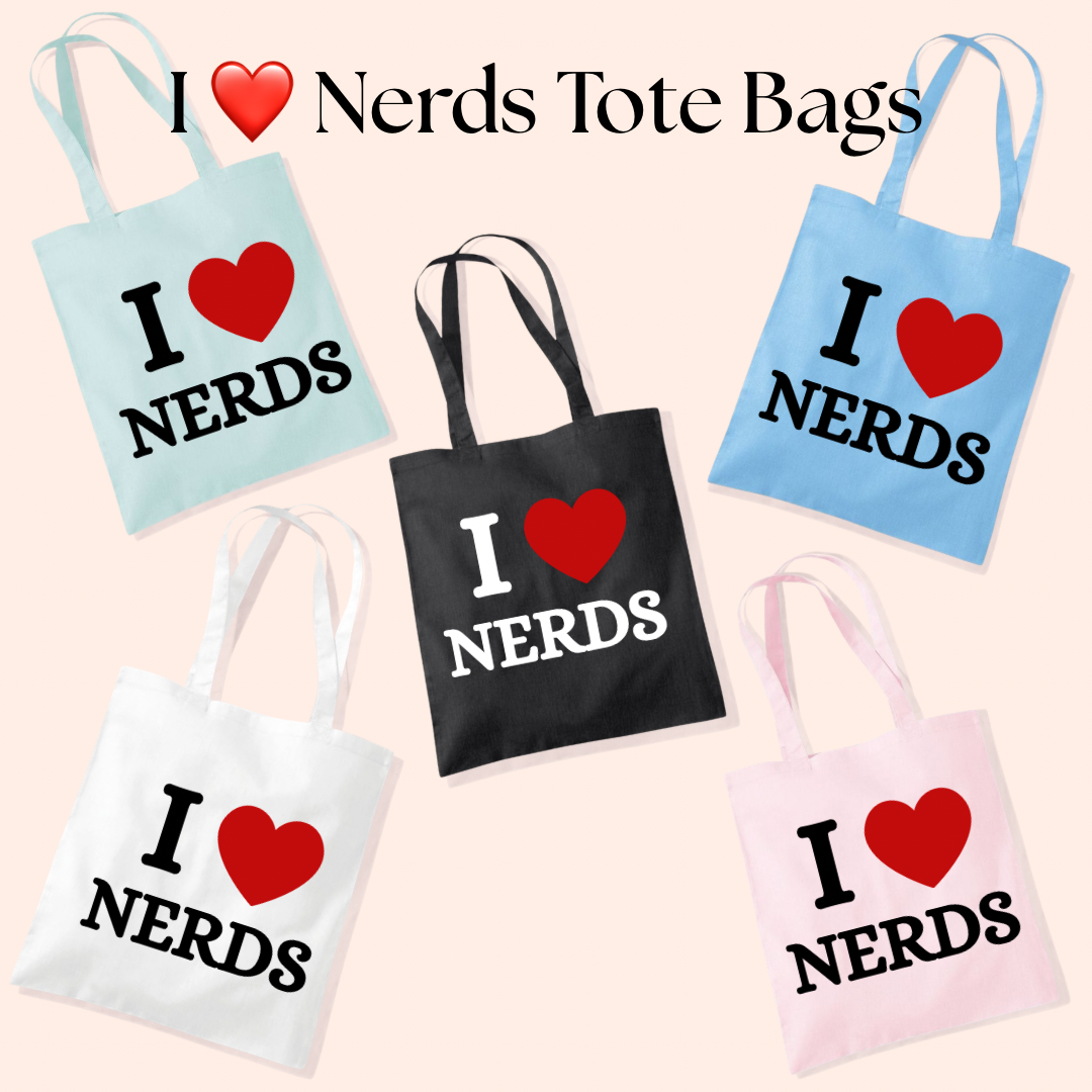 I ❤️ Nerds Tote Bag