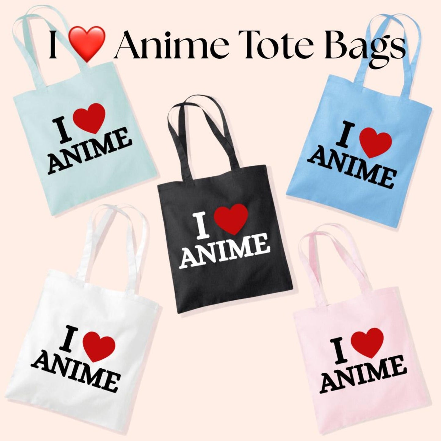 I ❤️ Anime Tote Bag