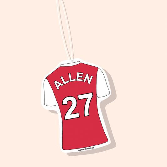 Arsenal Home Football Shirt Car Freshiee
