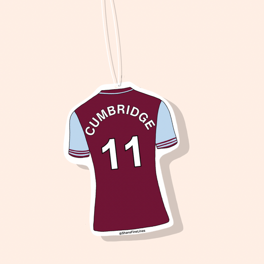 West Ham Home Football Shirt Car Freshiee