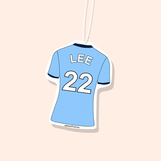 Manchester City Home Football Shirt Car Freshiee
