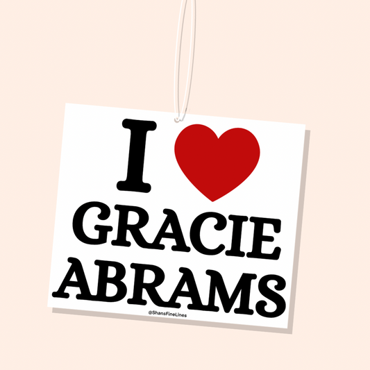 I ❤️ Gracie Abrams Car Freshiee