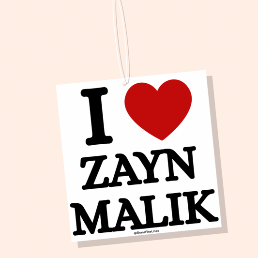 I ❤️ Zayn Malik Car Freshiee