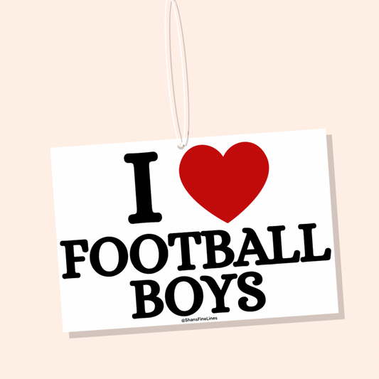 I ❤️ Football Boys Car Freshiee