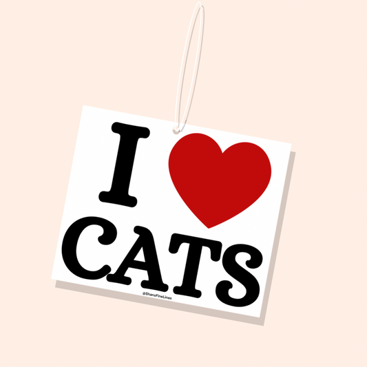 I ❤️ Cats Car Freshiee