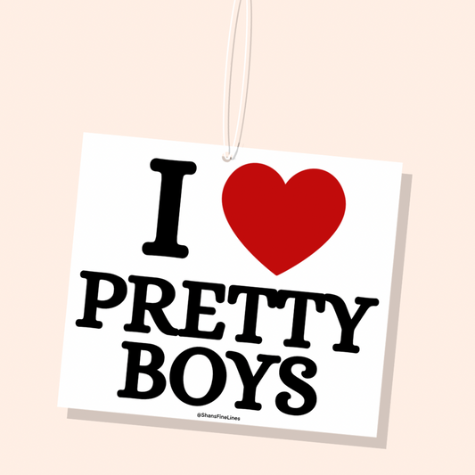 I ❤️ Pretty Boys Car Freshiee