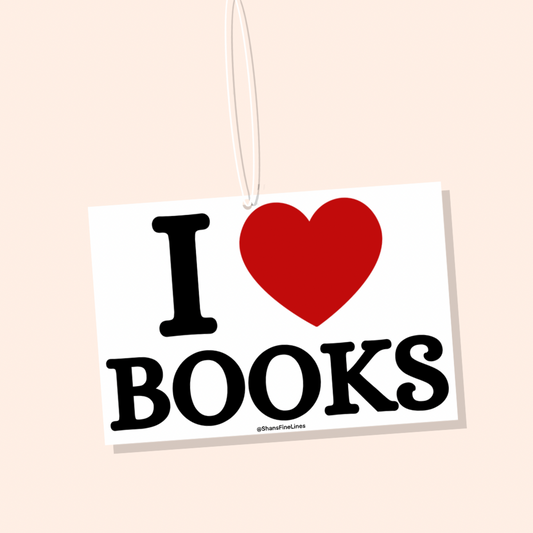 I ❤️ Books Car Freshiee